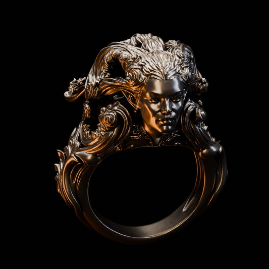 Spell of Silence Ring – Sculptural Sterling Silver Guardian Ring