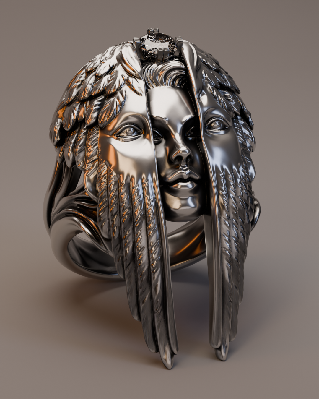 Icarus Ring – Winged Sculptural Sterling Silver Ring