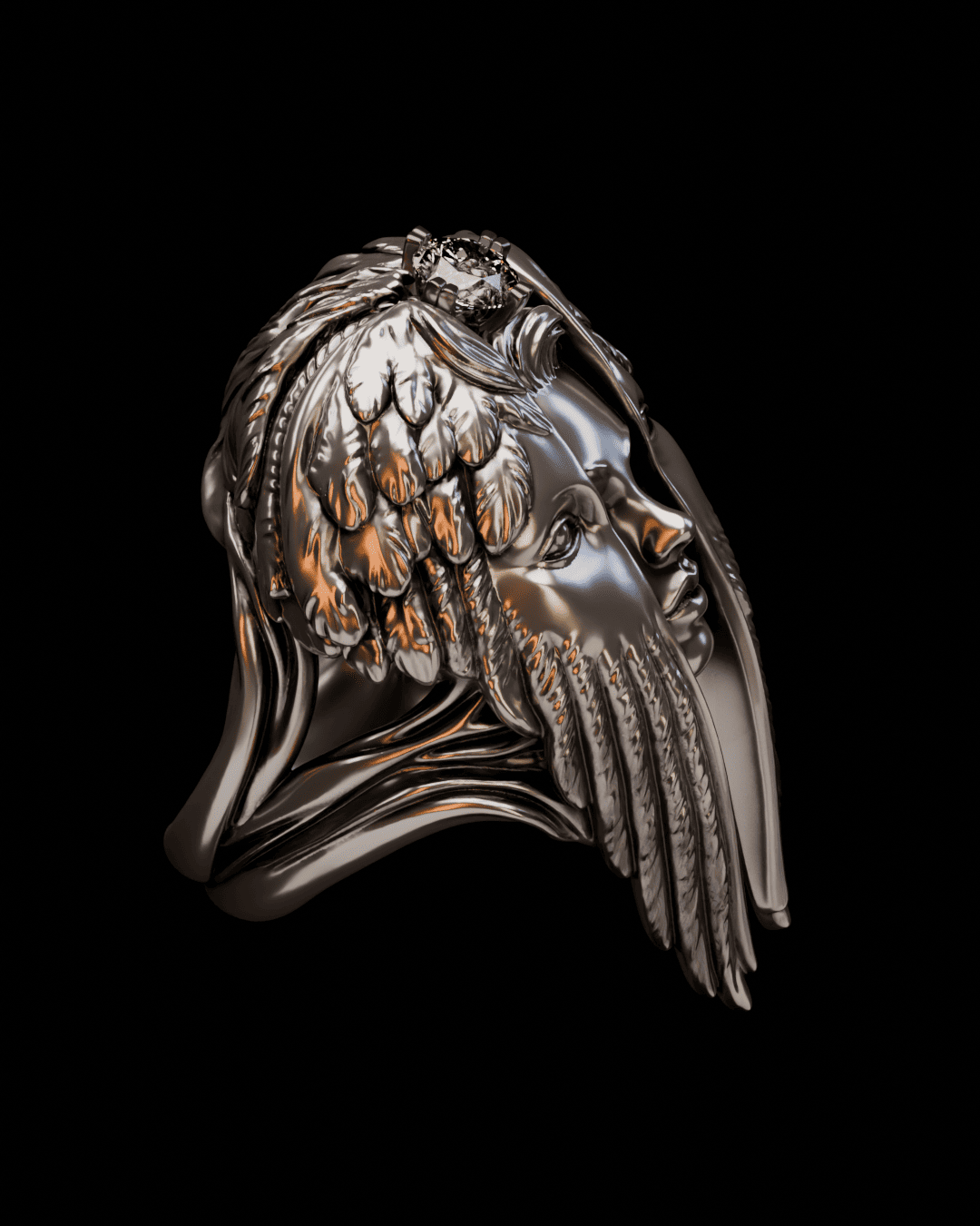 Icarus Ring – Winged Sculptural Sterling Silver Ring