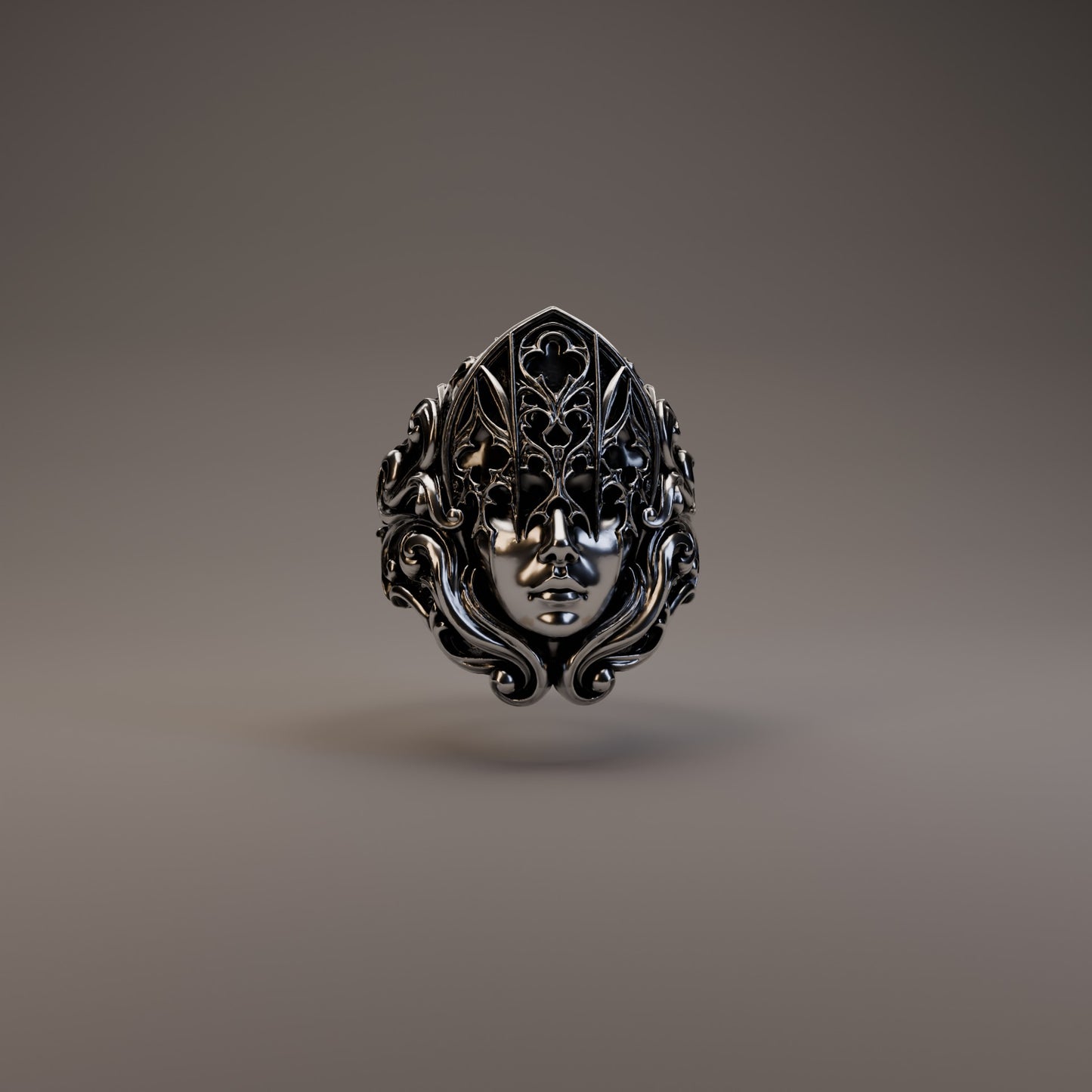 Soul Epiphany Ring – Sculptural 925 Sterling Silver Statement Ring