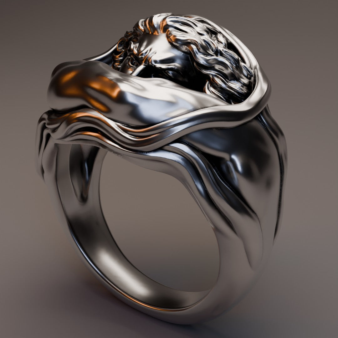 The Fallen Angel – Sculptural Silver Ring