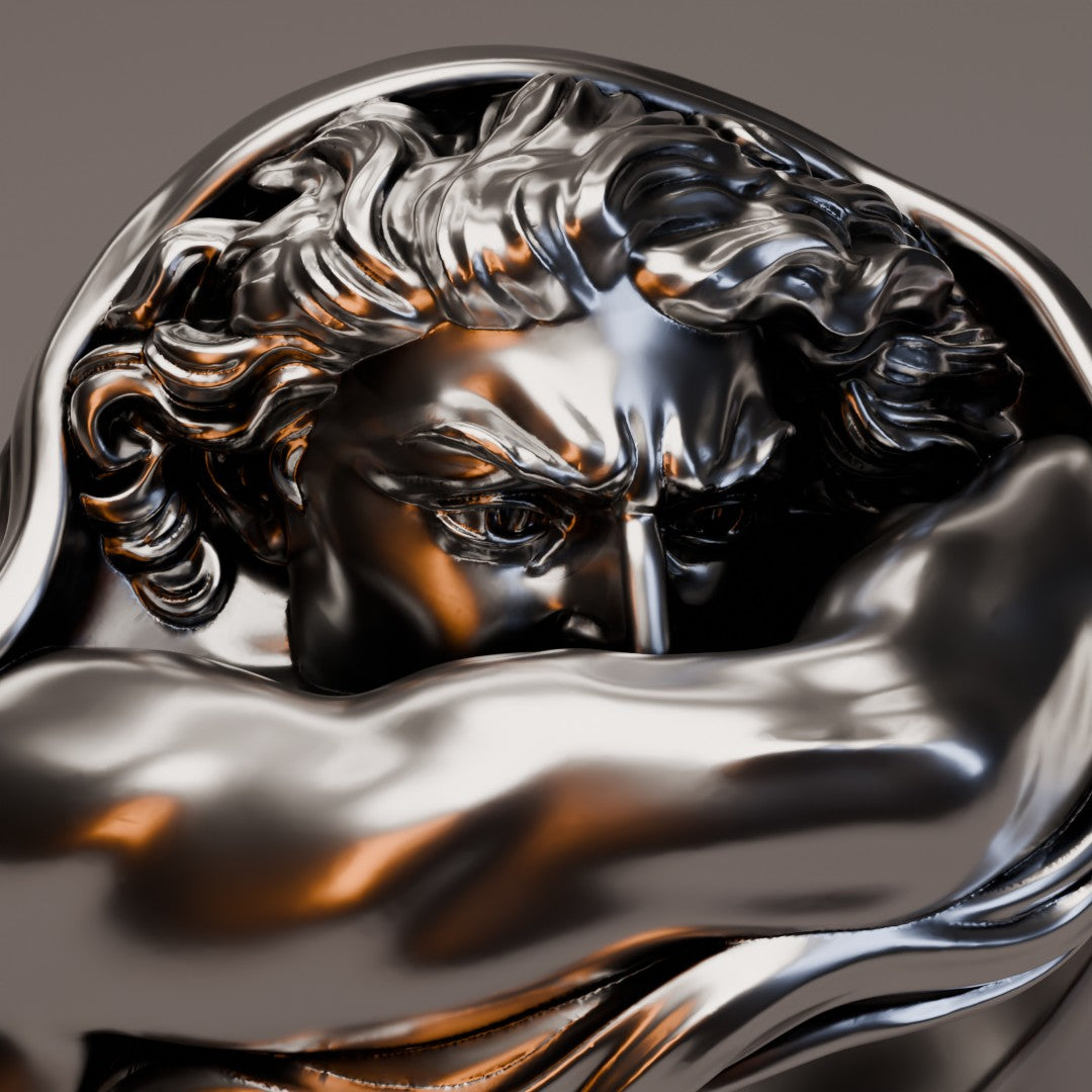 The Fallen Angel – Sculptural Silver Ring