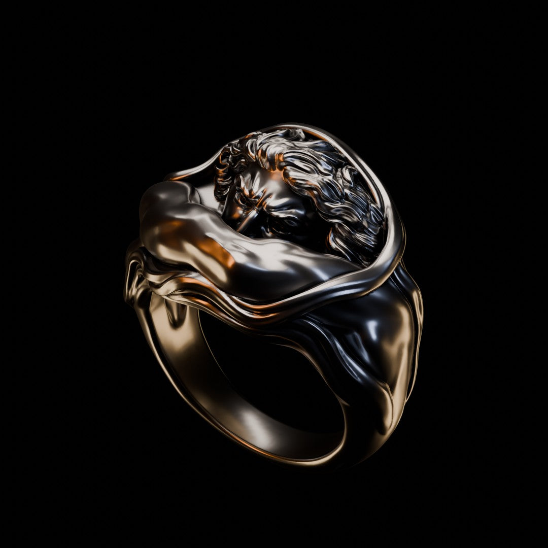 The Fallen Angel – Sculptural Silver Ring