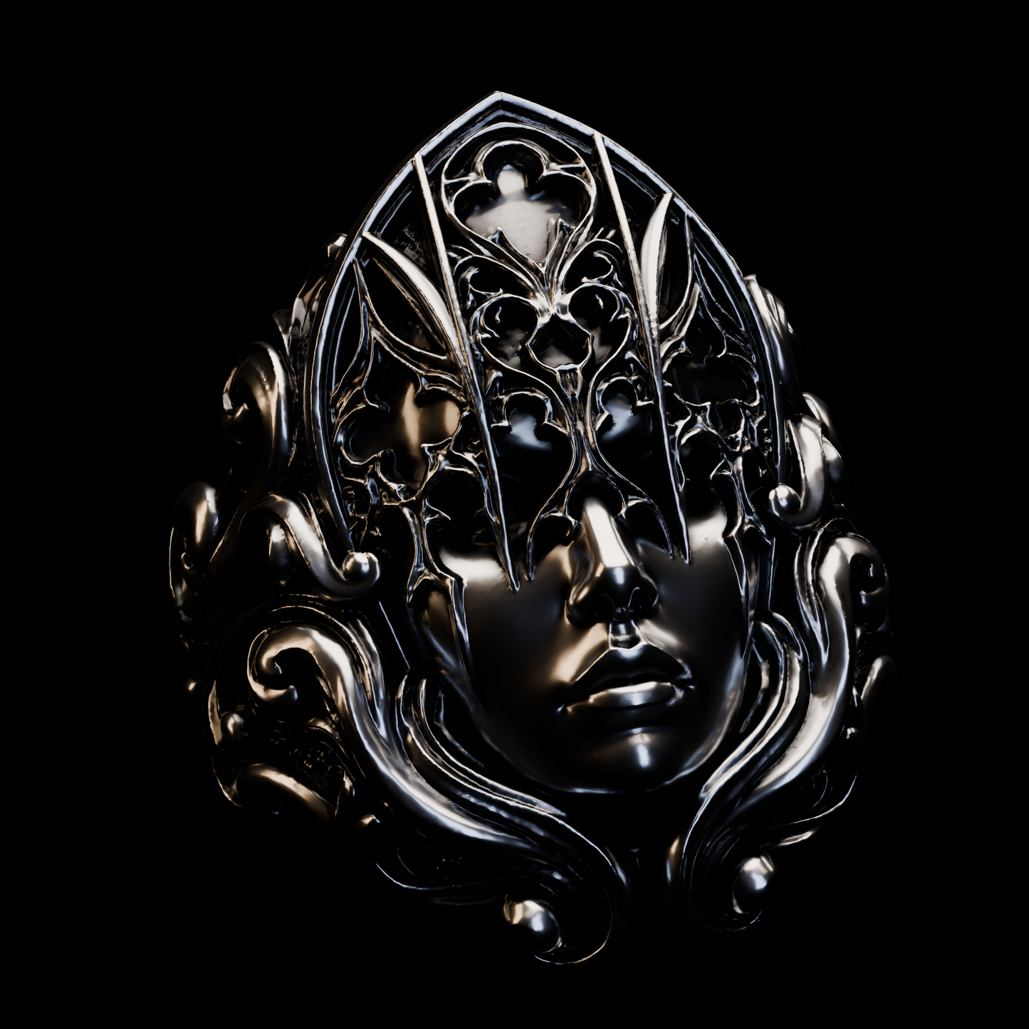 Soul Epiphany Ring – Sculptural 925 Sterling Silver Statement Ring