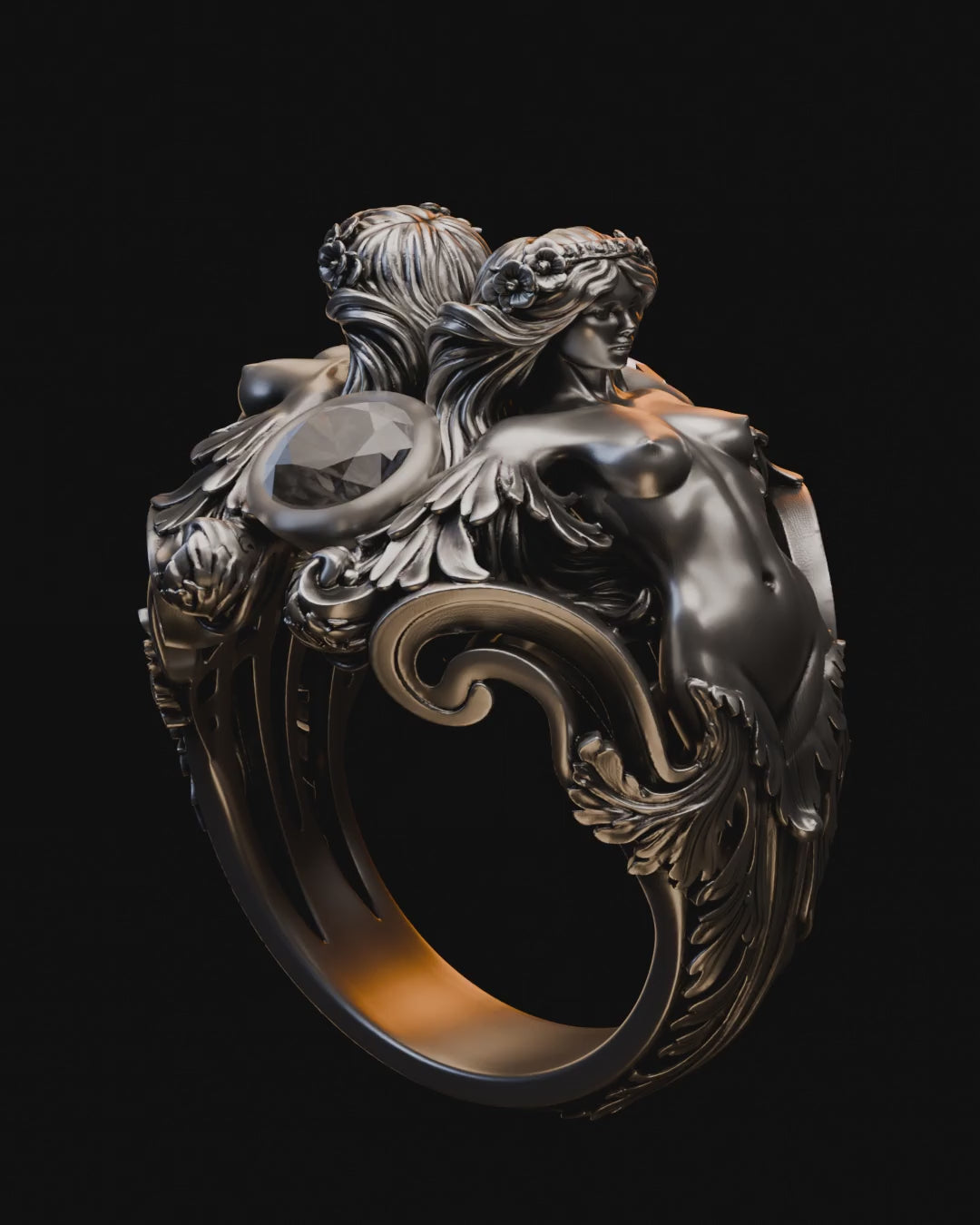 Origin of Venus Ring – Sculptural 925 Sterling Silver Statement